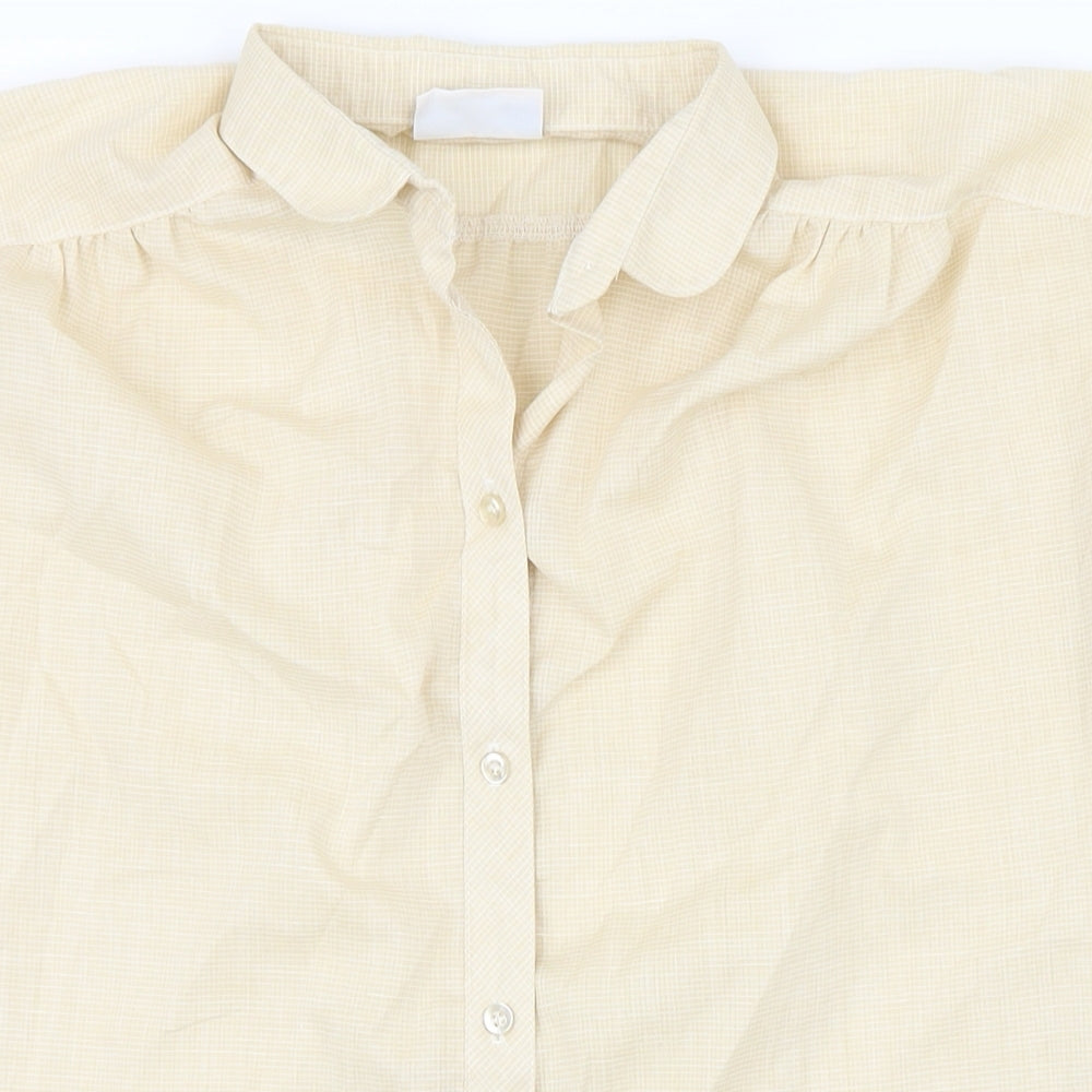 Koret Womens White Camouflage Polyester Blend Tunic Blouse Size M Collared