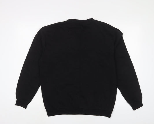 RAD. Womens Black Cotton Pullover Sweatshirt Size L Pullover
