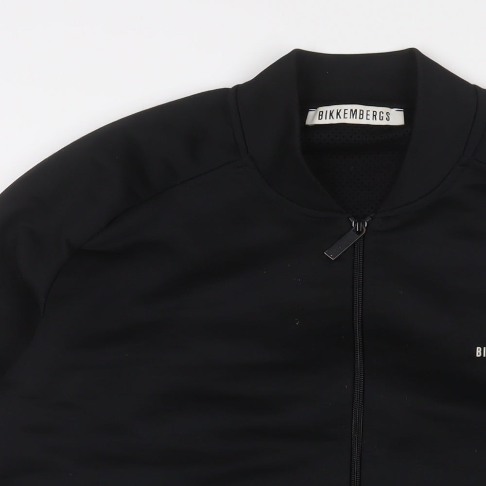 Bikkembergs Mens Black Polyester Full Zip Sweatshirt Size M