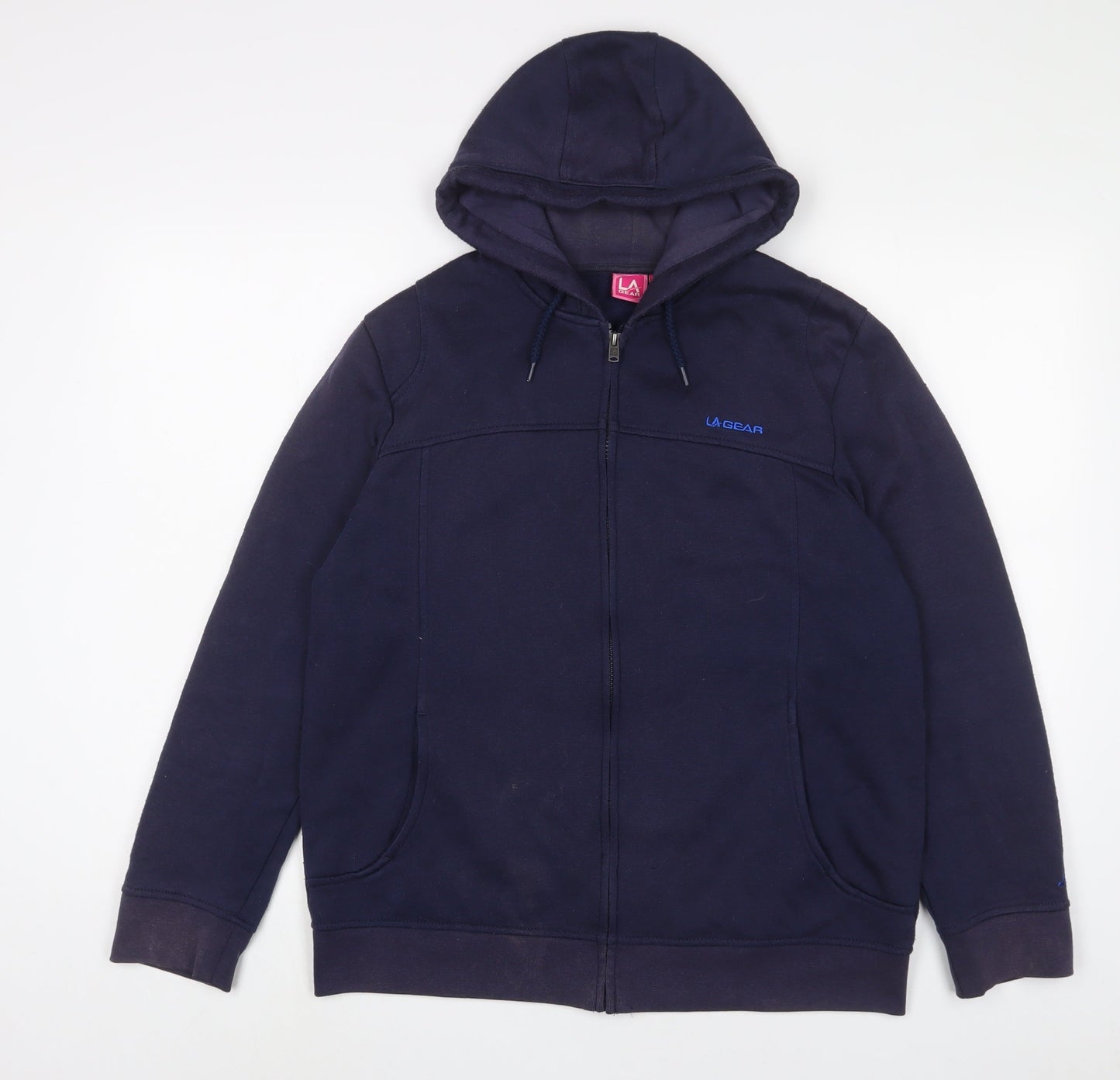 LA Gear Womens Blue Cotton Full Zip Hoodie Size 18 Zip