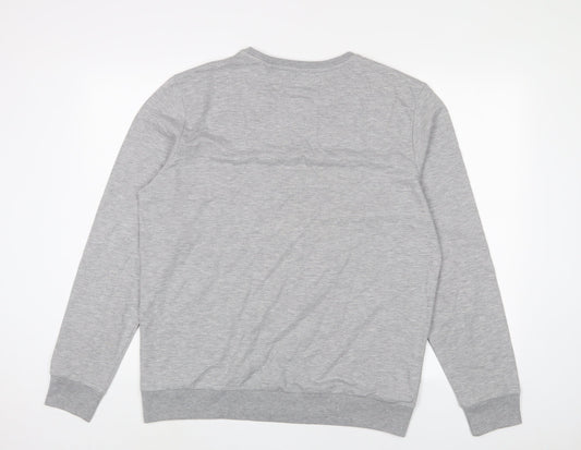 Red Herring Mens Grey Cotton Pullover Sweatshirt Size XL