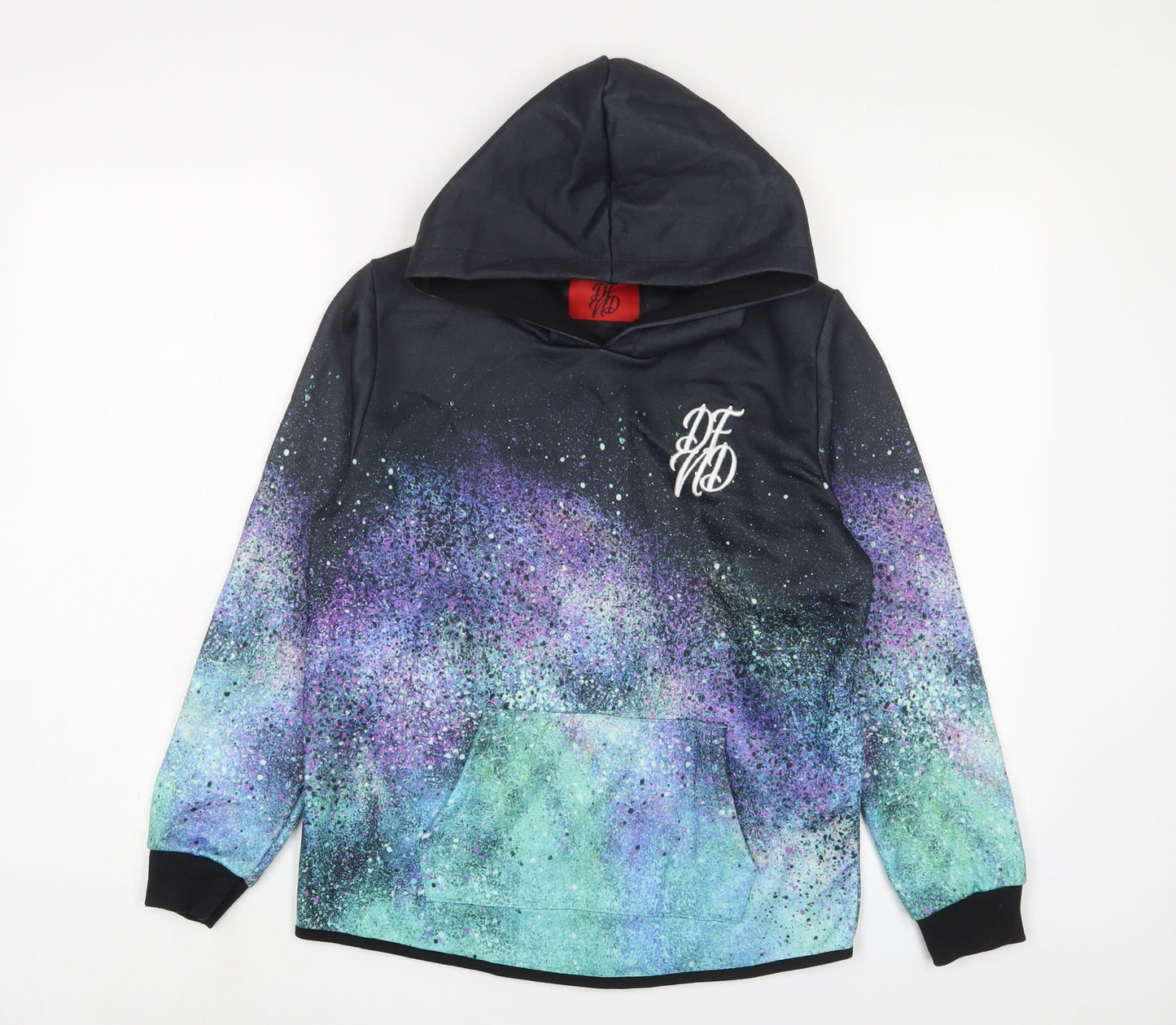 DFND Boys Blue Polyester Pullover Hoodie Size 13-14 Years Zip