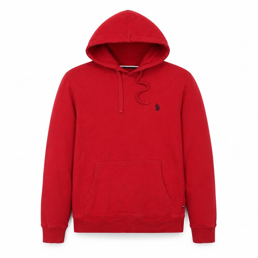 U.S. Polo Assn. Mens Red Cotton Pullover Hoodie Size S