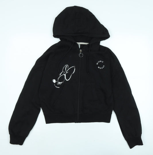Disney Womens Black Jacket Size XS Zip - Minnie Mouse