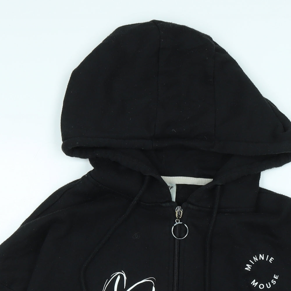 Disney Womens Black Jacket Size XS Zip - Minnie Mouse