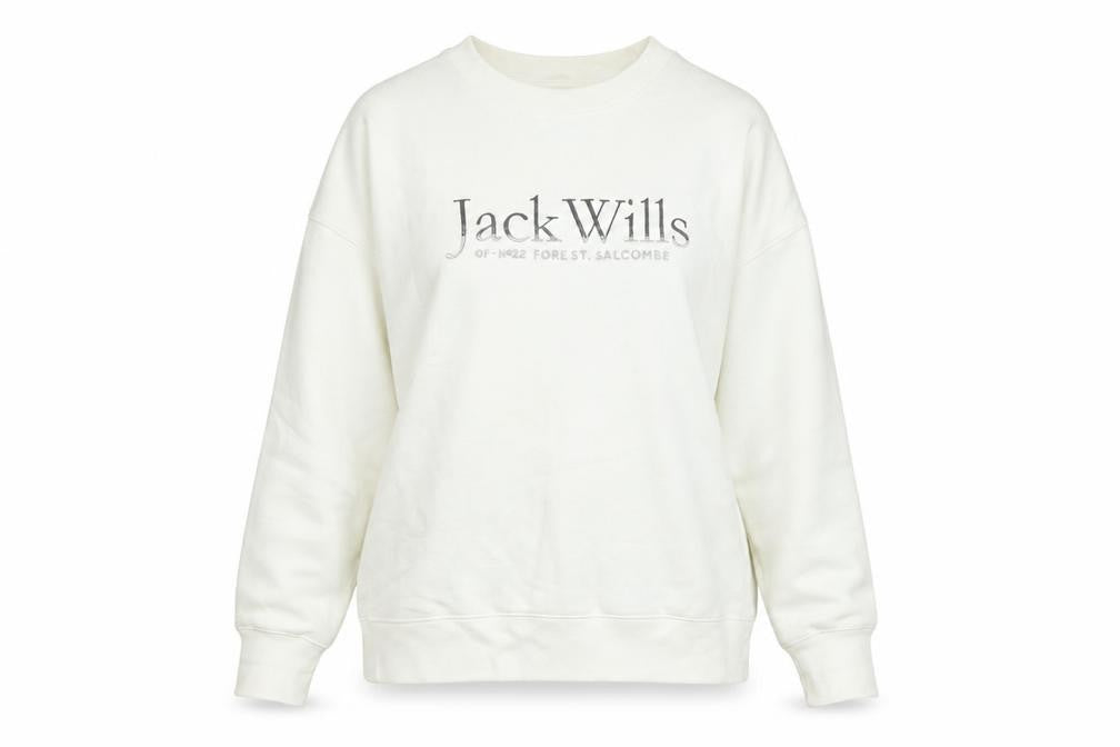 Womens UK 8 Regular Jack Wills Ivory Pullover Sweatshirt