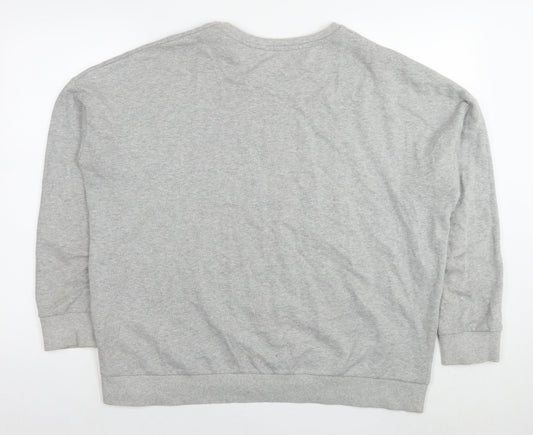 acdc Womens Grey Cotton Pullover Sweatshirt Size 18 Pullover - Logo