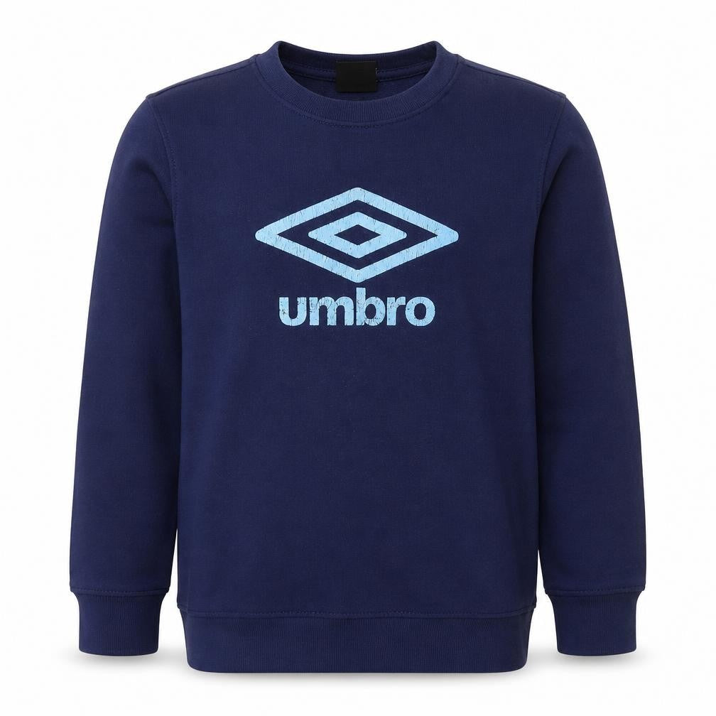 Umbro Boys Blue Cotton Pullover Sweatshirt Size 12-13 Years Pullover - Logo
