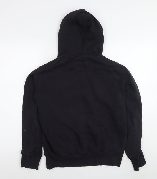 French Connection Womens Black Cotton Pullover Sweatshirt Size L Pullover