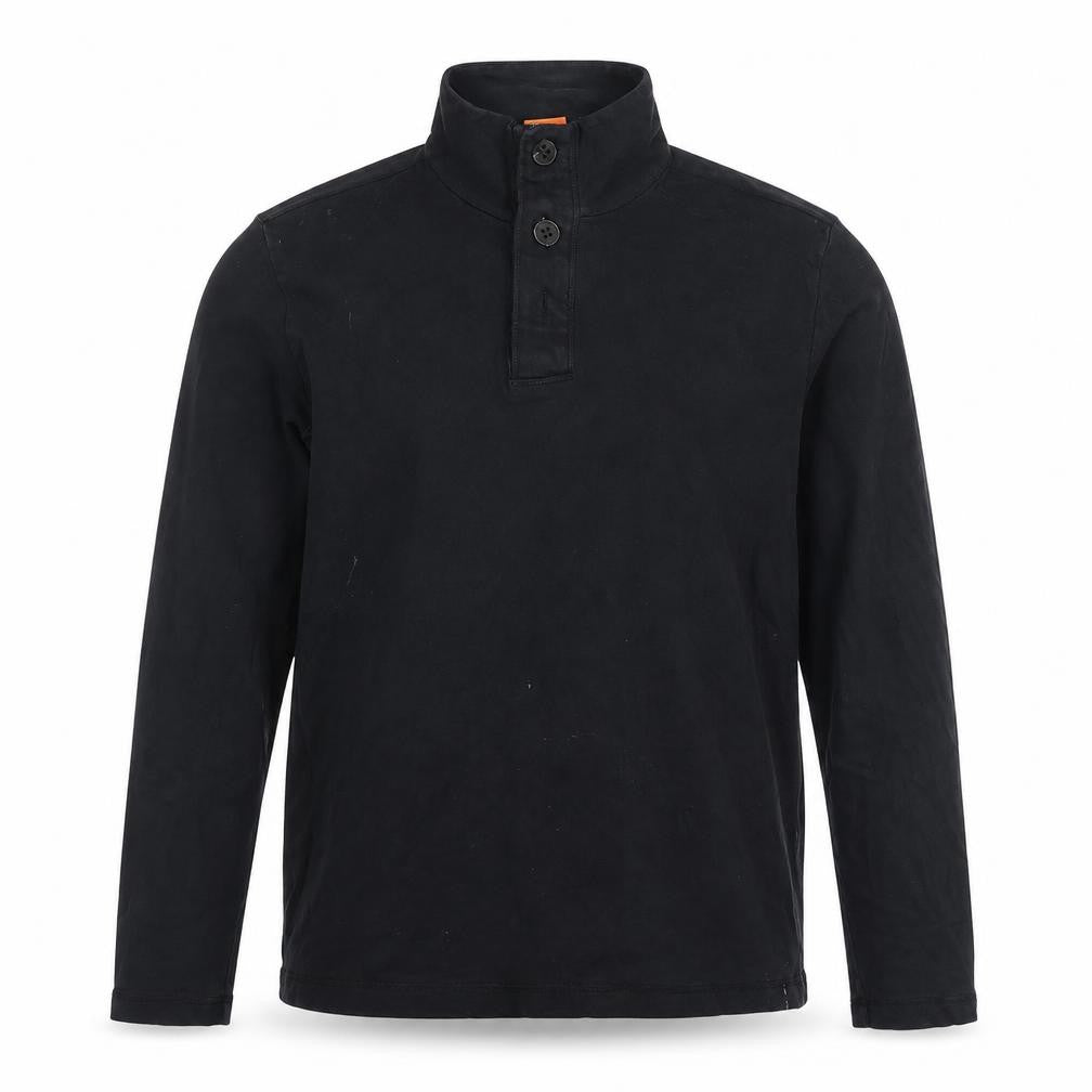 BOSS Mens Black Cotton Pullover Hoodie Size M