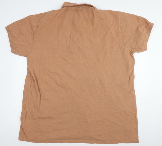 Threadbare Womens Brown Cotton Basic Polo Size 20 Round Neck