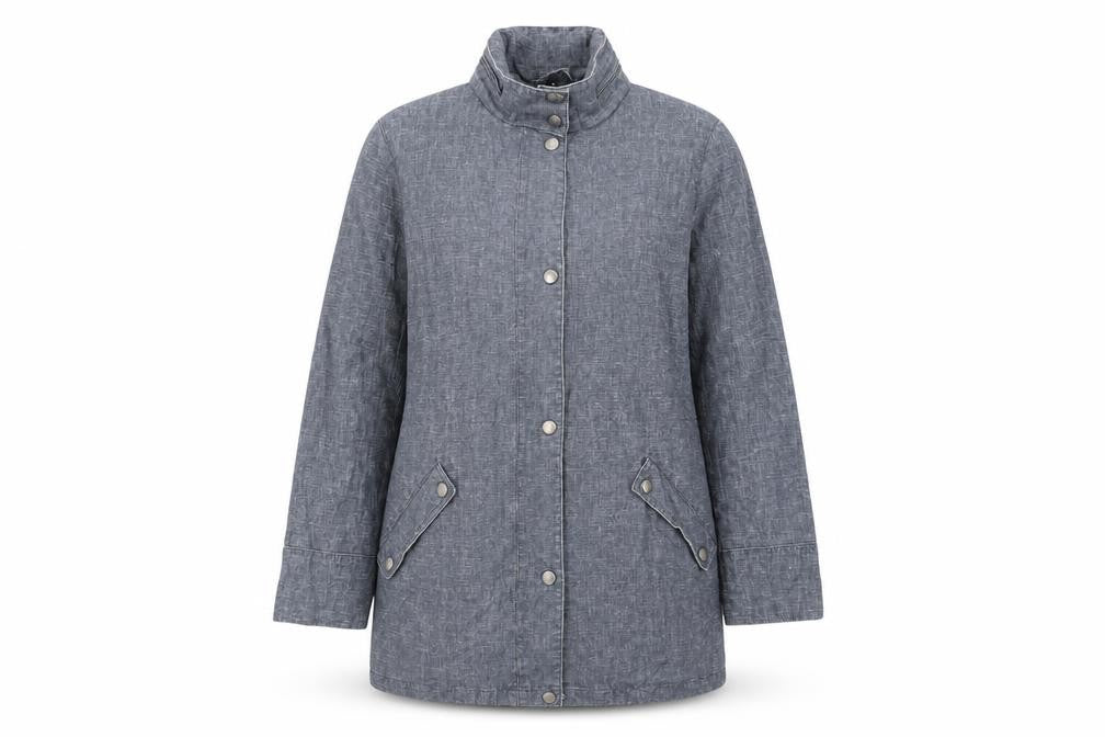 Four Seasons Womens Blue Overcoat Coat Size M Zip