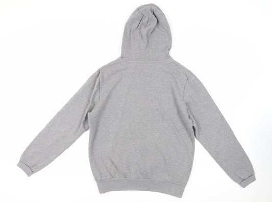 Adult Swim Mens Grey Cotton Pullover Hoodie Size S - Rick and Morty Christmas