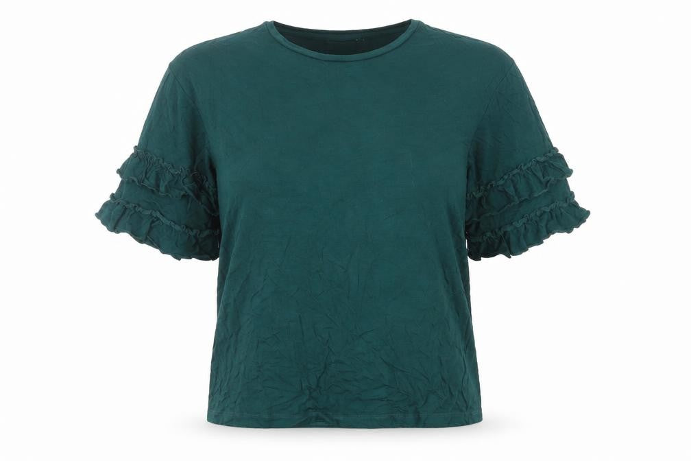 Womens UK Size S Kappahl Green Viscose T-Shirt