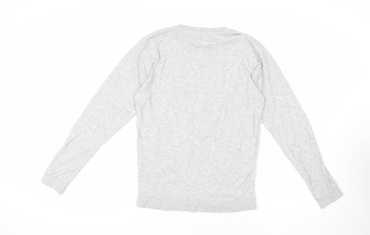 Brooklyn Mens Grey Cotton Pullover Sweatshirt Size S