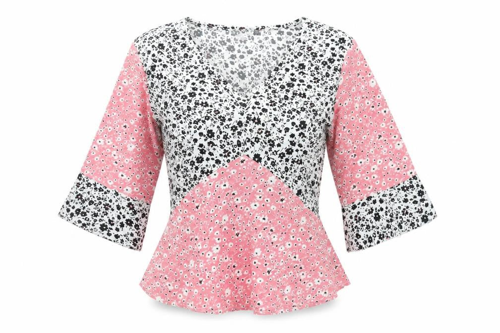 Womens UK Size M Wednesday's Girl Pink Polyester Blouse