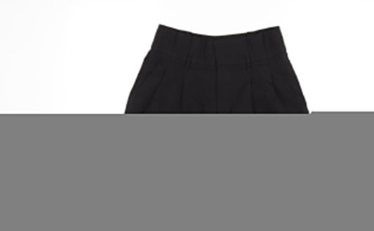 Unique 21 Womens Black Polyester Paperbag Shorts Size 10 Regular Zip