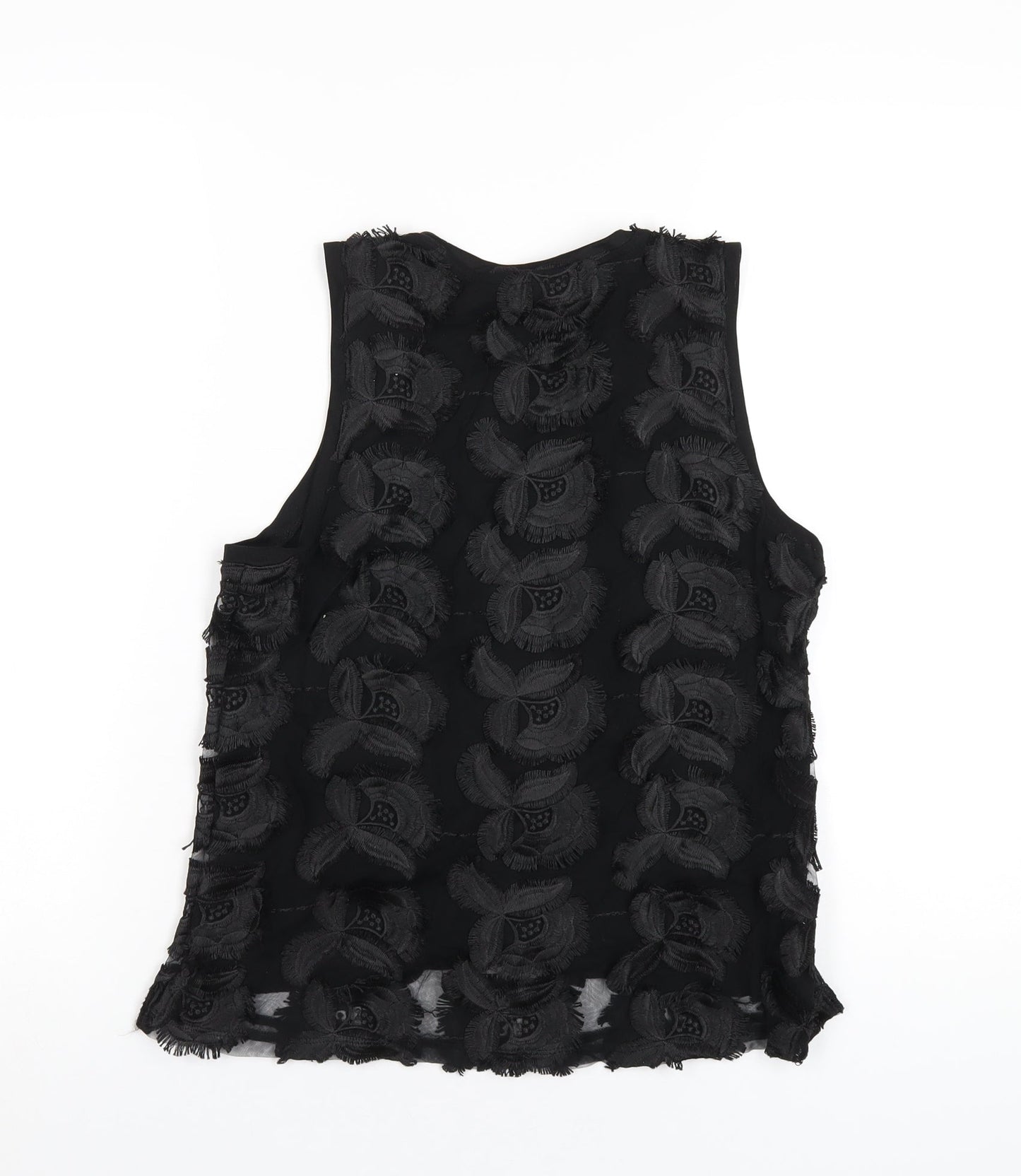 H&M Womens Black Polyester Basic Tank Size S Round Neck