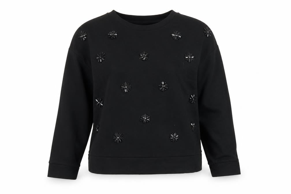 Womens UK 10 Regular Jack Wills Black Pullover Sweatshirt