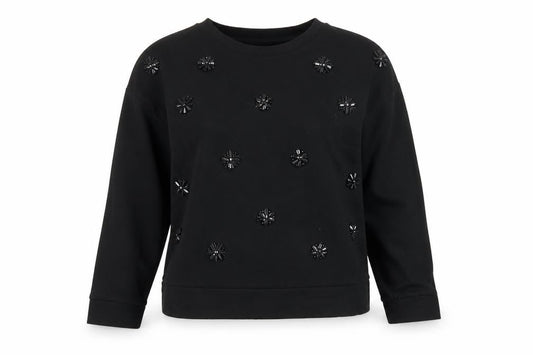 Womens UK 10 Regular Jack Wills Black Pullover Sweatshirt