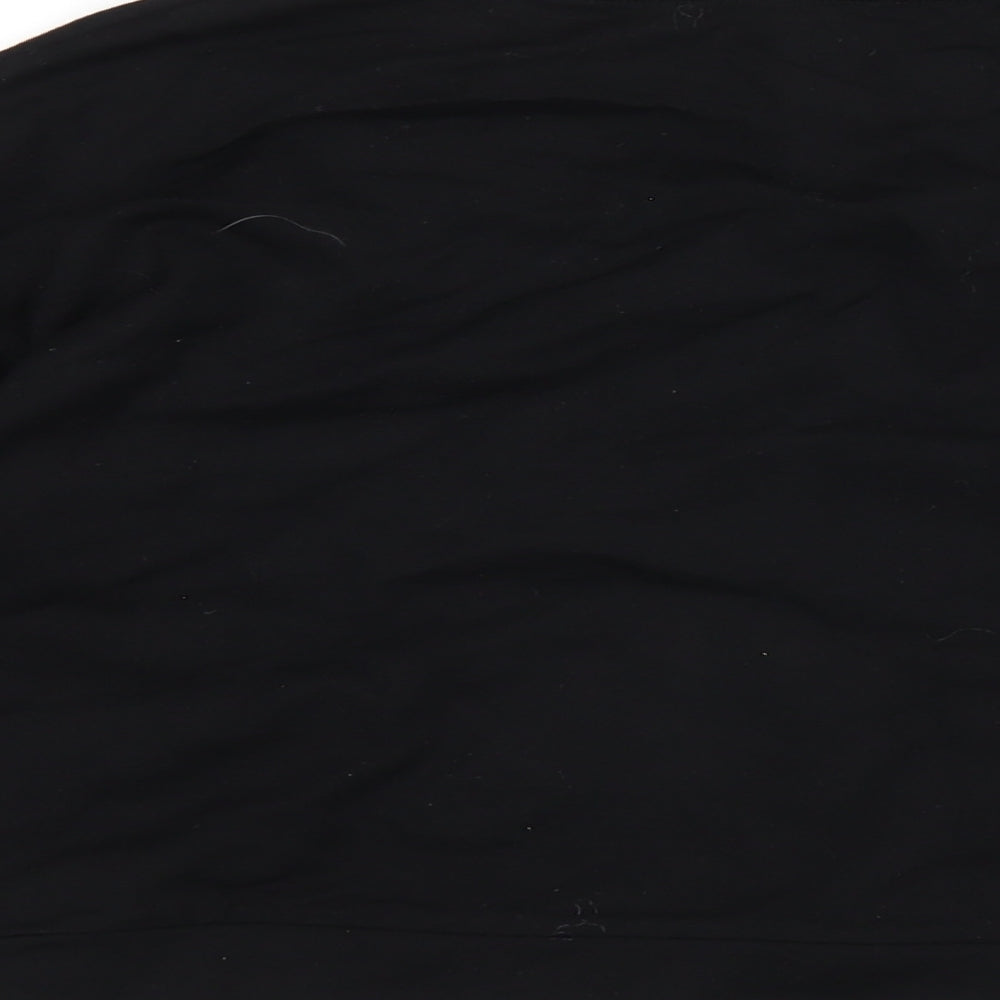 Jack Wills Womens Black Vinyl Pullover Sweatshirt Size 10 Pullover - Beaded