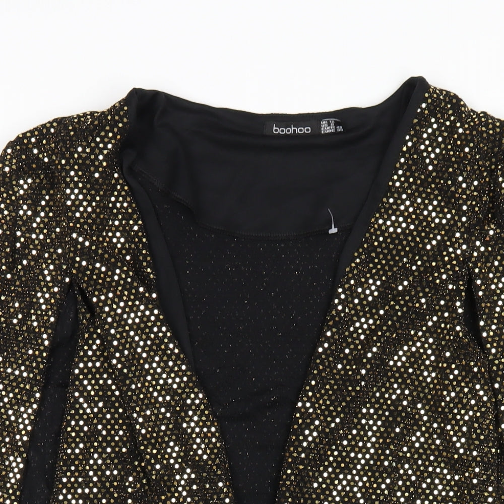 Boohoo Womens Gold Jacket Size 12