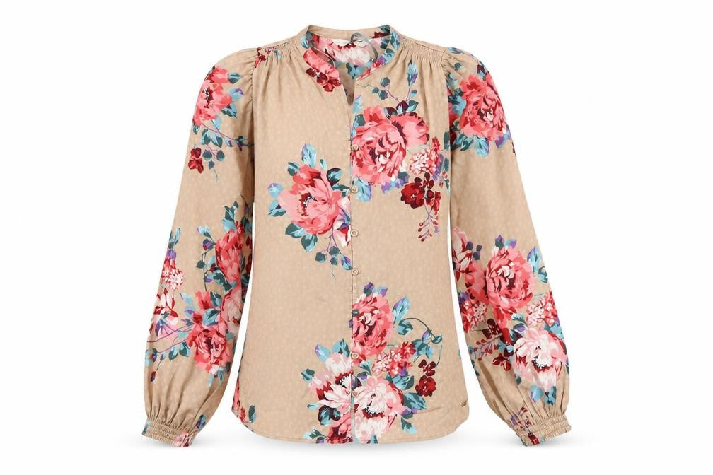 Marks & Spencer Womens Multicoloured Floral Polyester Top Pyjama Top Size 6 Button
