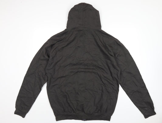 Gaffer Jeans Mens Grey Cotton Full Zip Hoodie Size XL