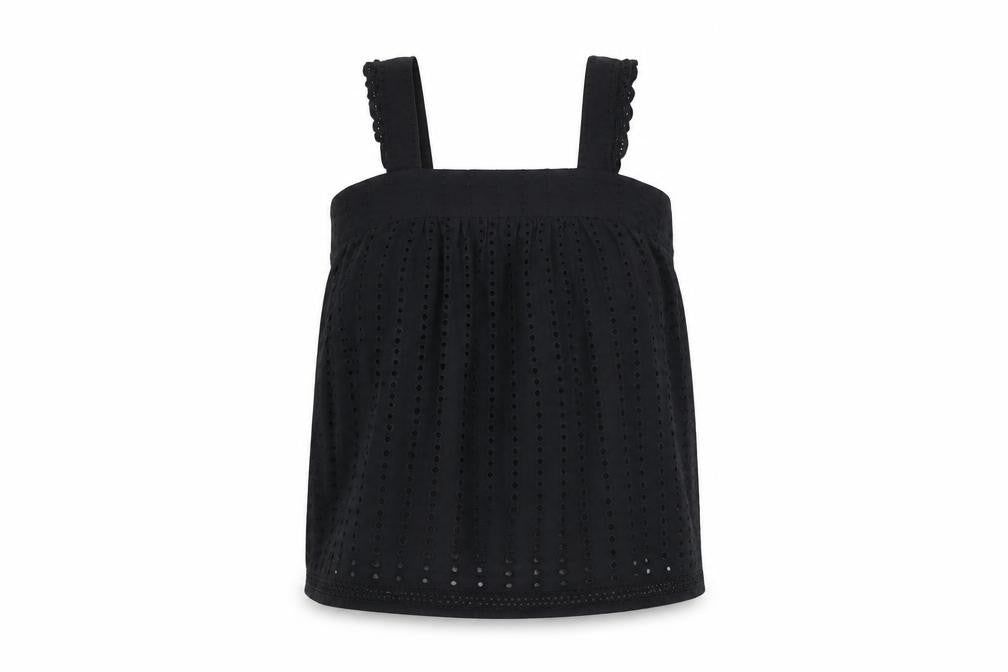 Next Womens Black Cotton Basic T-Shirt Size 6 Square Neck