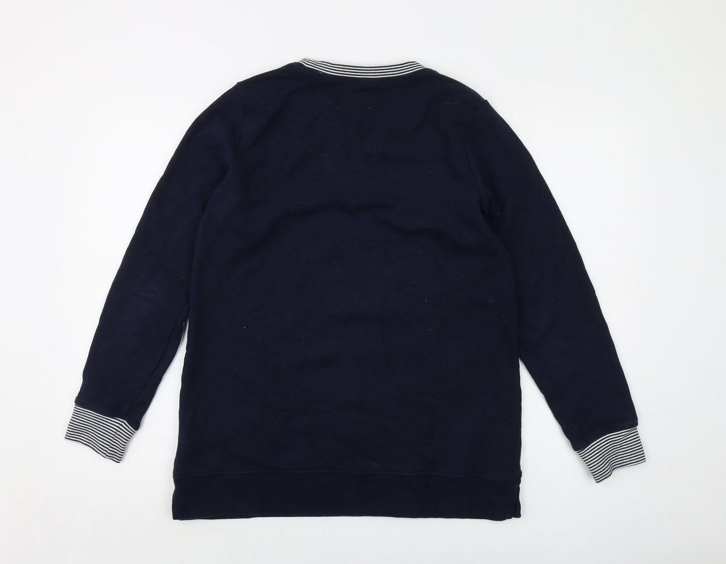 Lands' End Womens Blue Cotton Pullover Sweatshirt Size S Pullover