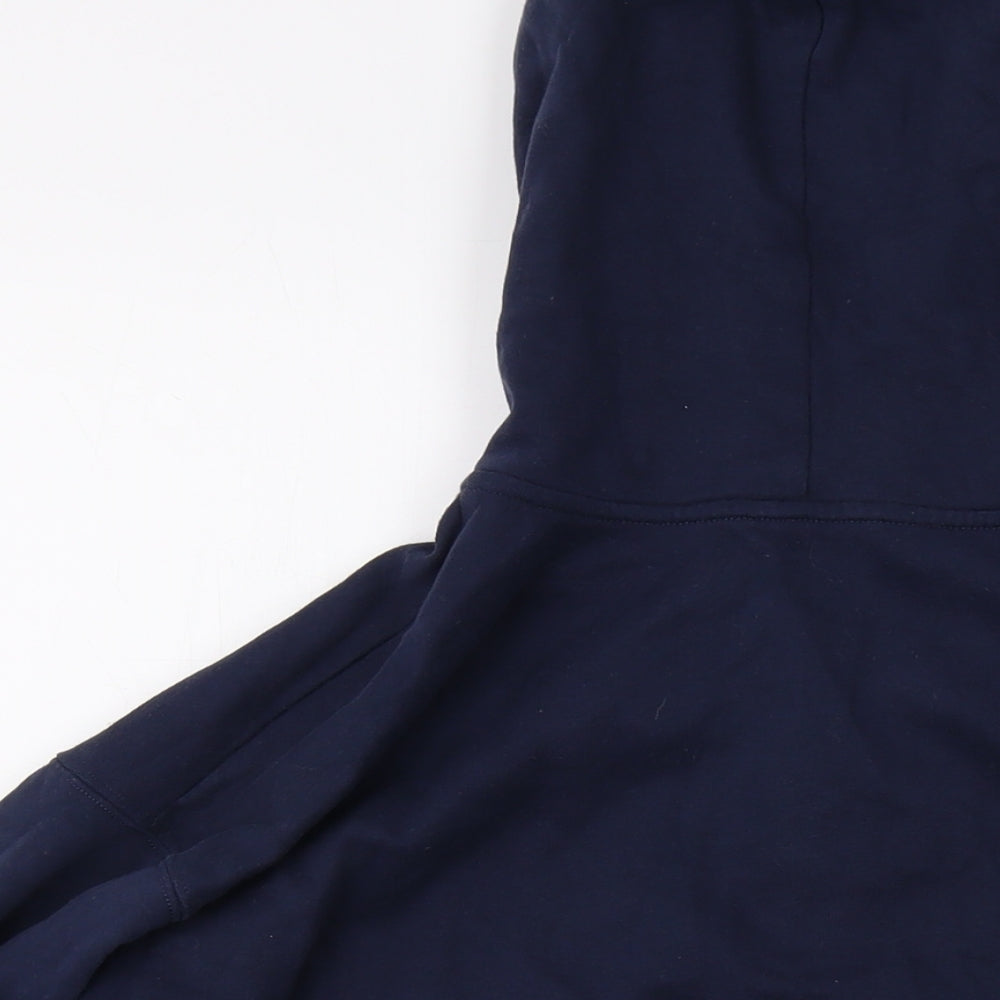 Hollister Mens Blue Cotton Full Zip Hoodie Size XL