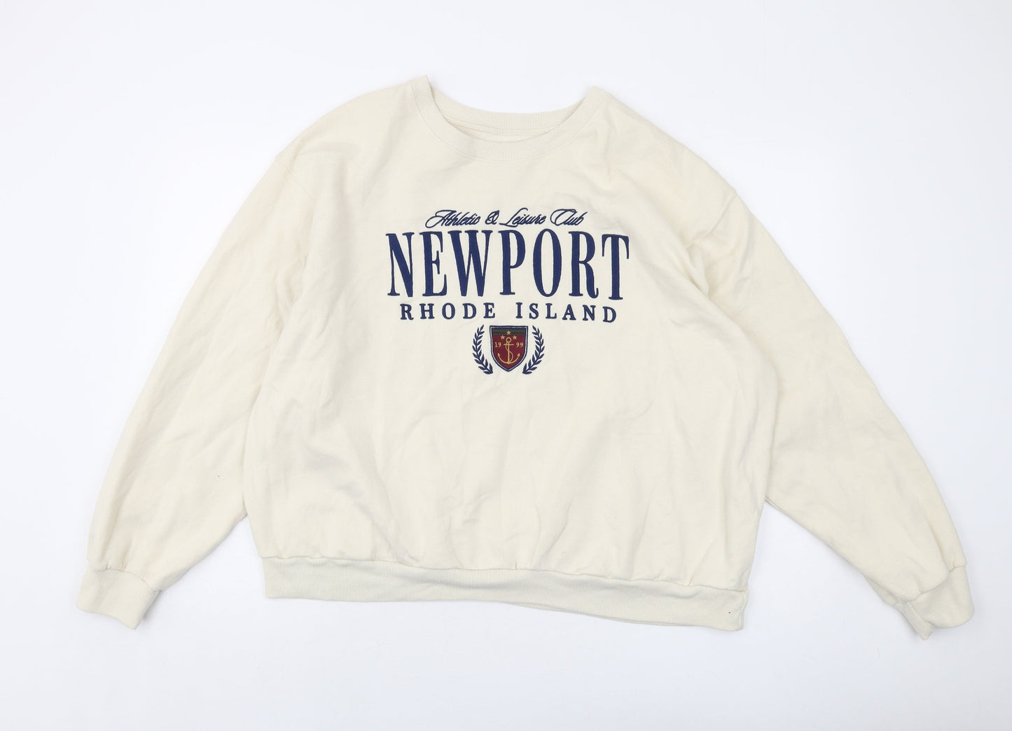 Hollister Mens Beige Cotton Pullover Sweatshirt Size XL