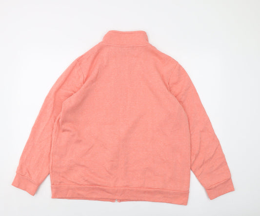 Emreco Womens Orange Polyester Full Zip Sweatshirt Size 16 Zip