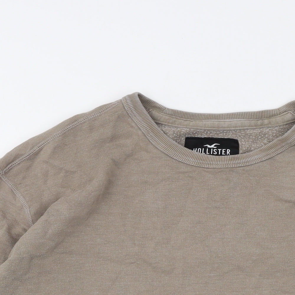 Hollister Mens Brown Cotton Pullover Sweatshirt Size M