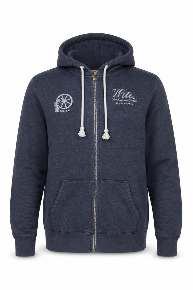 Mens UK XS Regular Jack Wills Blue Full Zip Hoodie