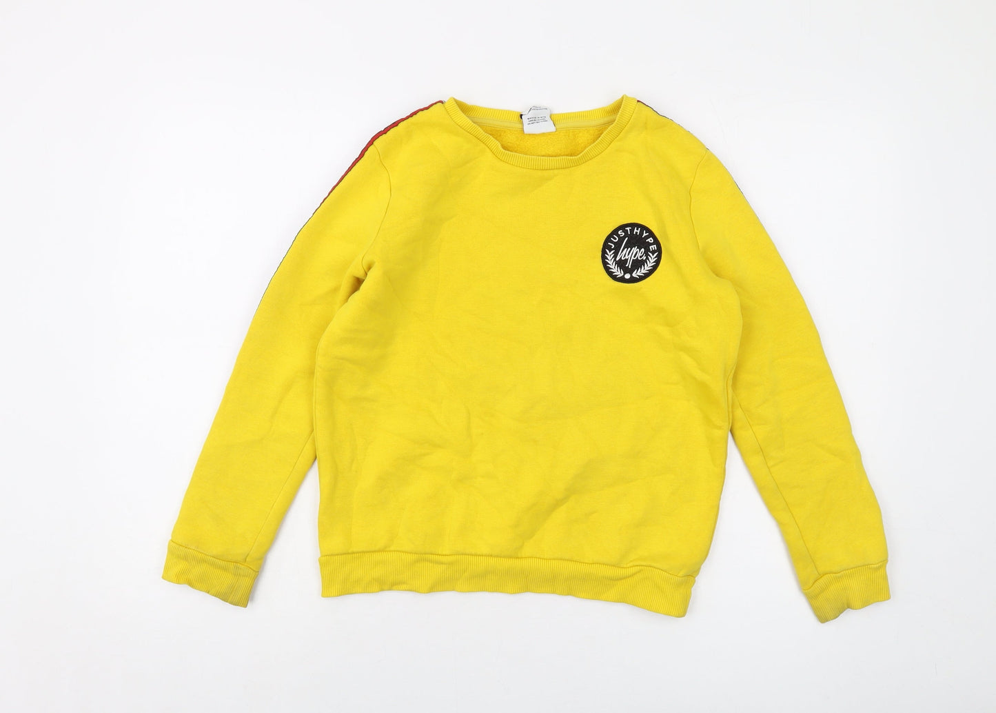 Hype Boys Yellow Cotton Pullover Sweatshirt Size 13 Years Pullover