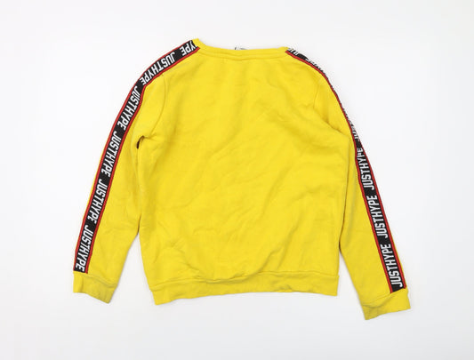 Hype Boys Yellow Cotton Pullover Sweatshirt Size 13 Years Pullover