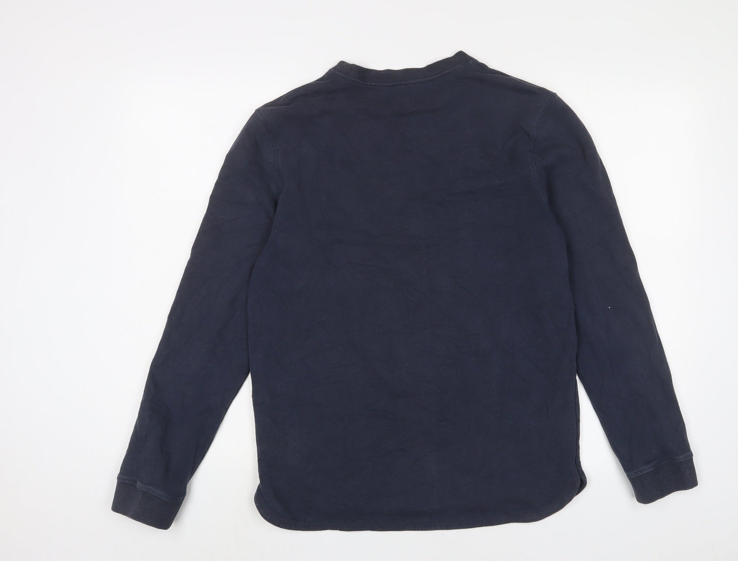 Selected Homme Mens Blue Cotton Pullover Sweatshirt Size M