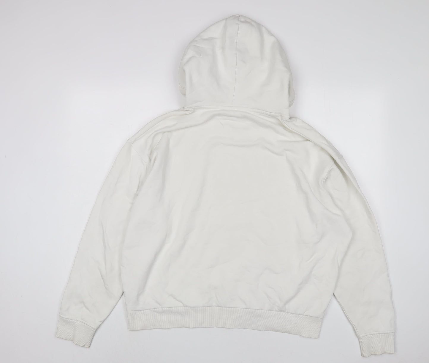 Weekday Womens White Cotton Pullover Hoodie Size S Pullover