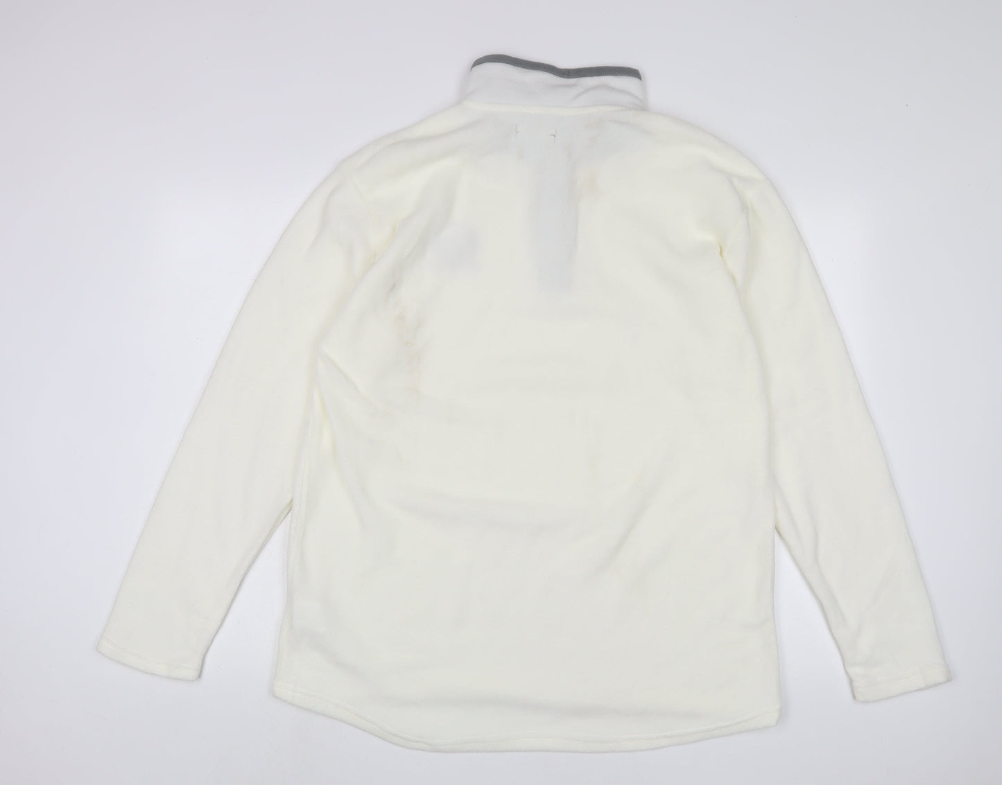 Atlas Mens White Polyester Pullover Sweatshirt Size L