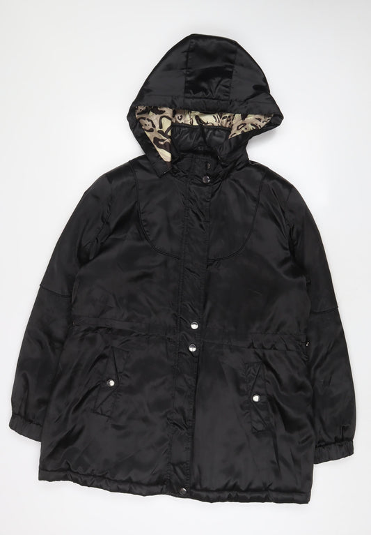 David Barry Womens Black Jacket Coat Size 16 Zip