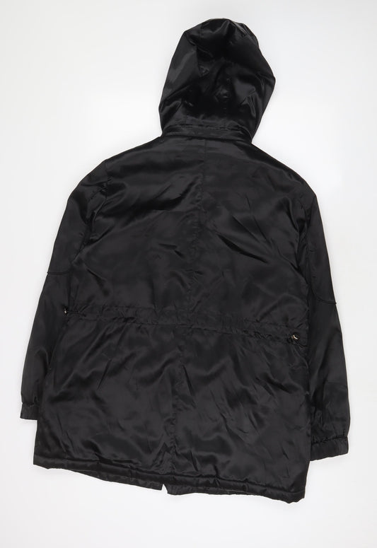 David Barry Womens Black Jacket Coat Size 16 Zip