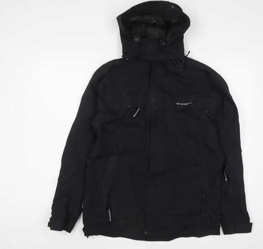 Mountain Life Mens Black Jacket Coat Size S Zip