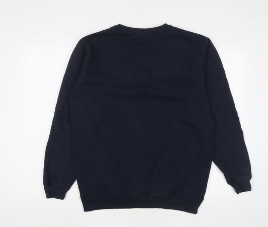 Kandor Mens Blue Cotton Pullover Sweatshirt Size XL