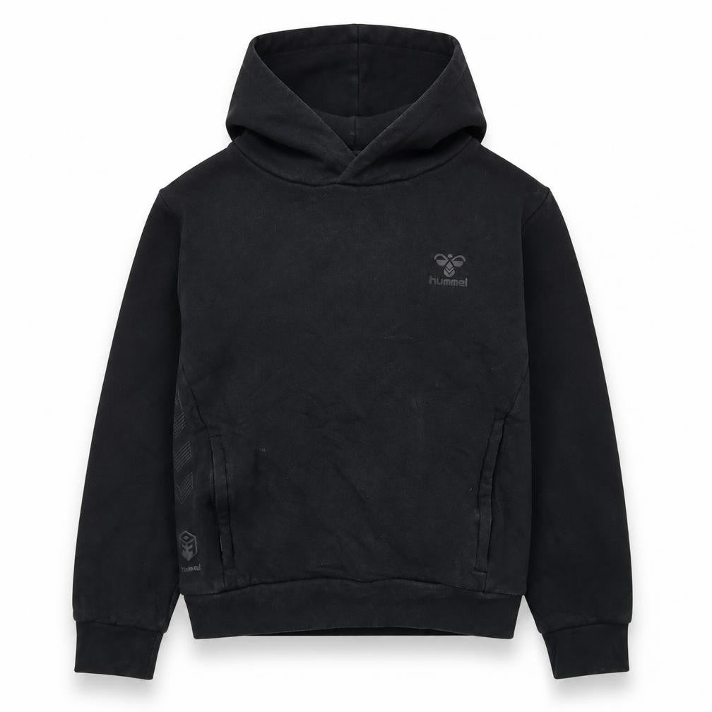 Hummel Boys Black Cotton Pullover Hoodie Size 12 Years Pullover