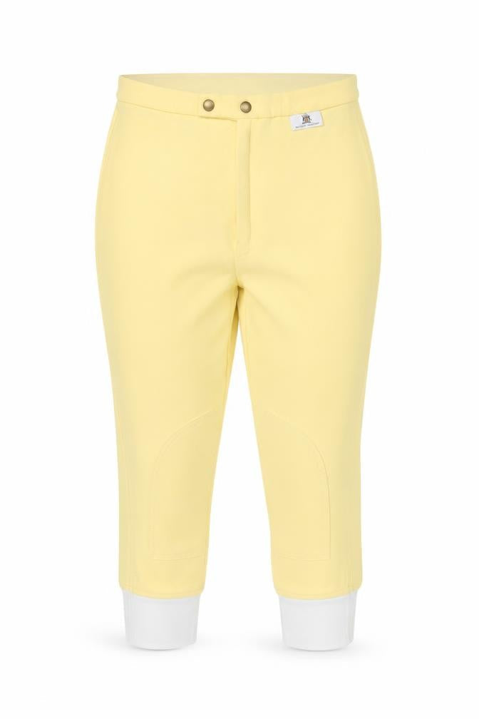 Mrs Candy Womens Yellow Nylon Capri Trousers Size 28 in L22 in Regular Hook & Eye - Horse riding