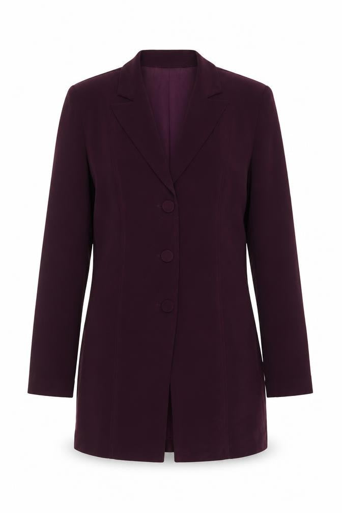 Alyn Paige Womens Purple Jacket Blazer Size S Button