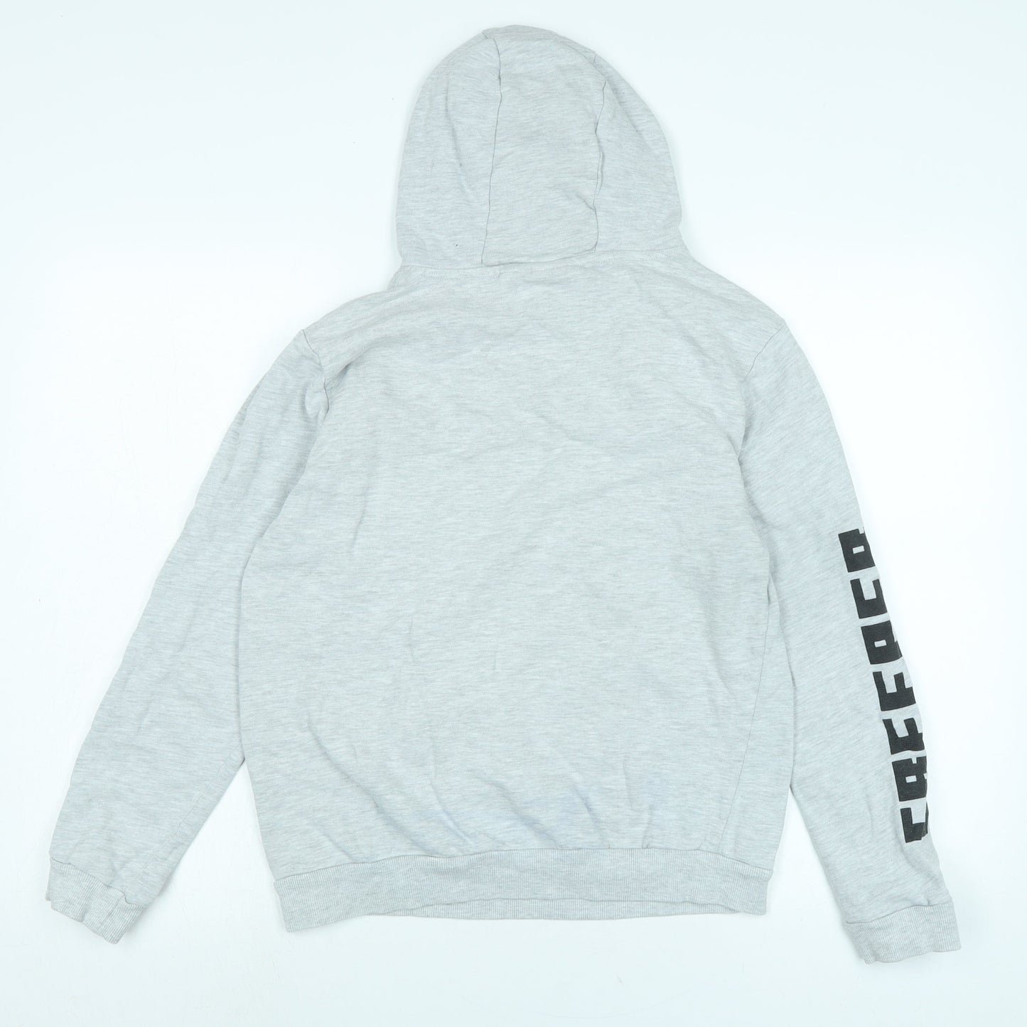 Jinx Boys Grey Polyester Pullover Hoodie Size 13-14 Years - Minecraft