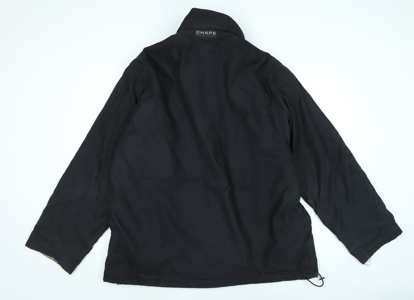 Chaps Mens Black Jacket Coat Size 36 Zip - Logo