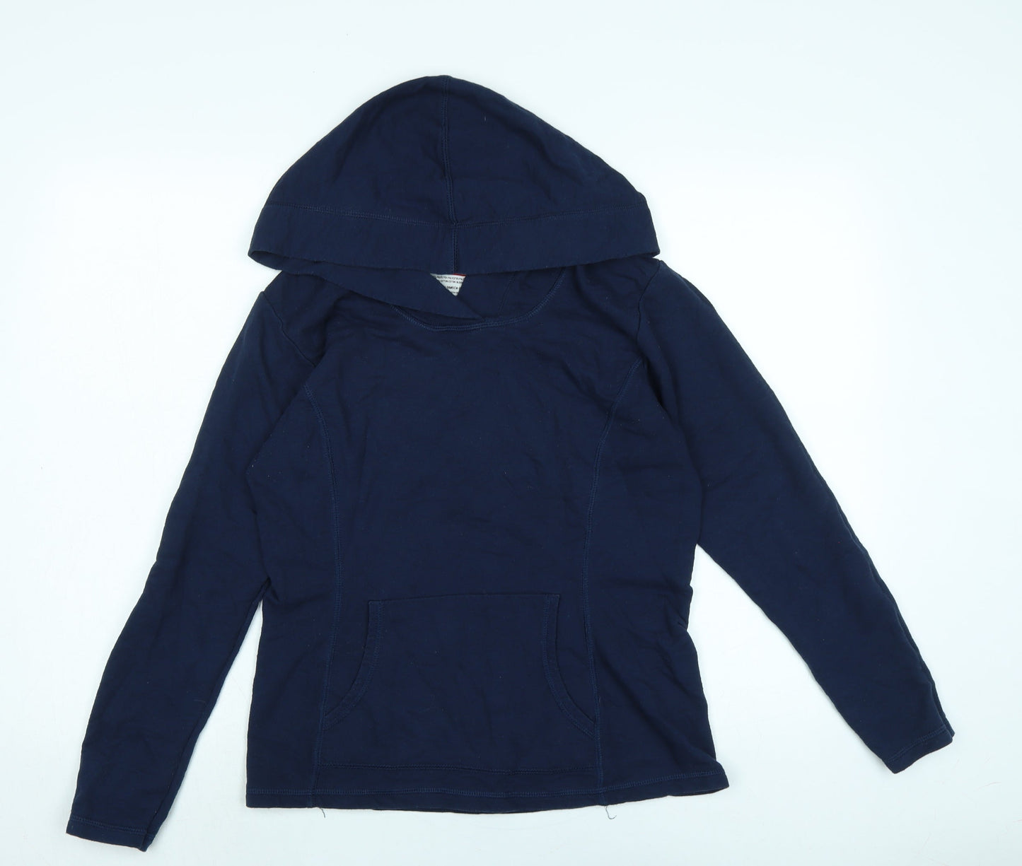Anvil Womens Blue Cotton Pullover Hoodie Size M - Logo